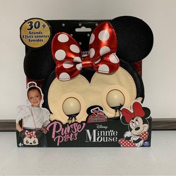 Purse Pets Disney Minnie Mouse 30+ Sounds Pet Toy & Crossbody Bag-NWT - Picture 5 of 11